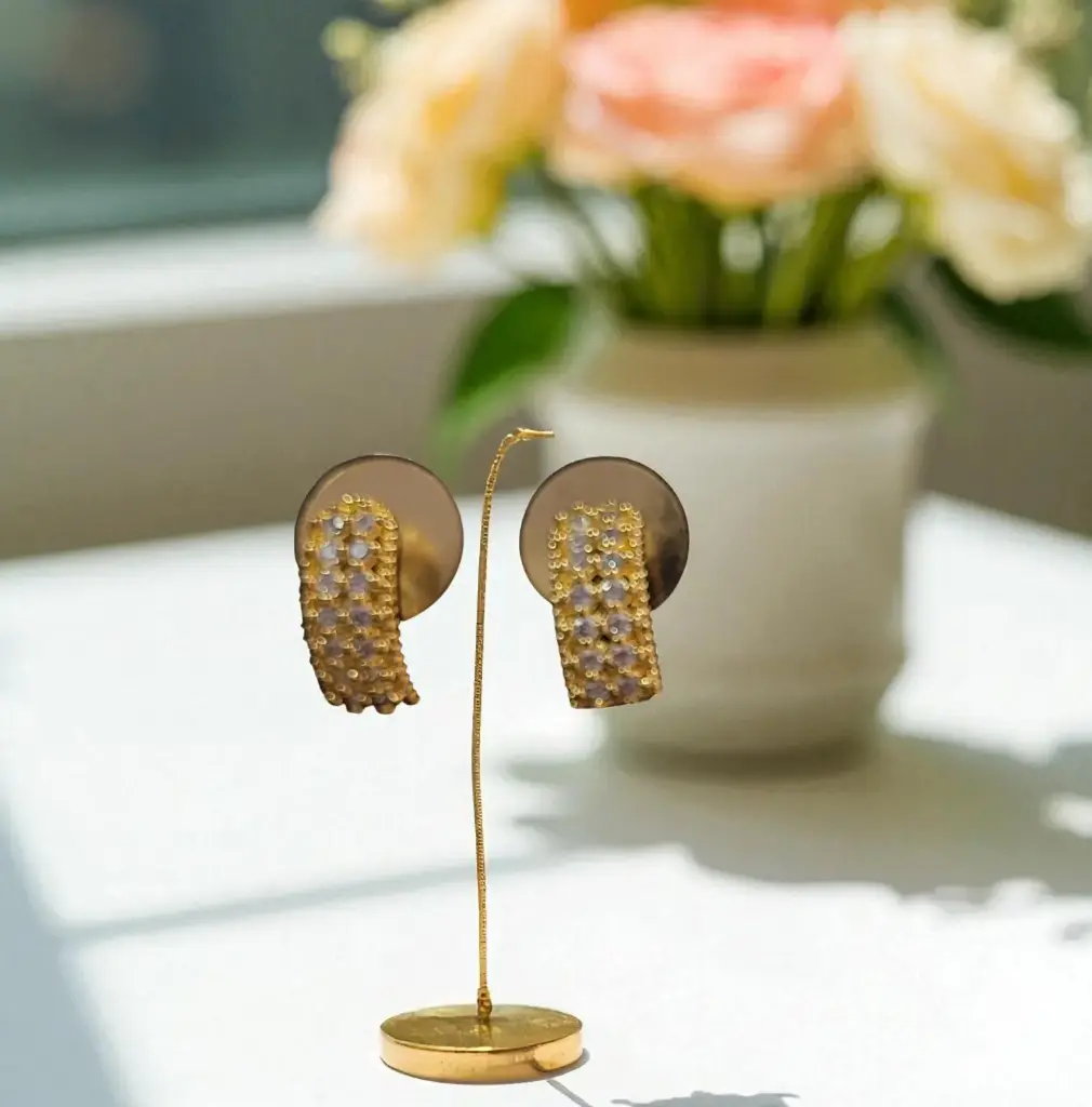 Golden J Type Luxe Studs