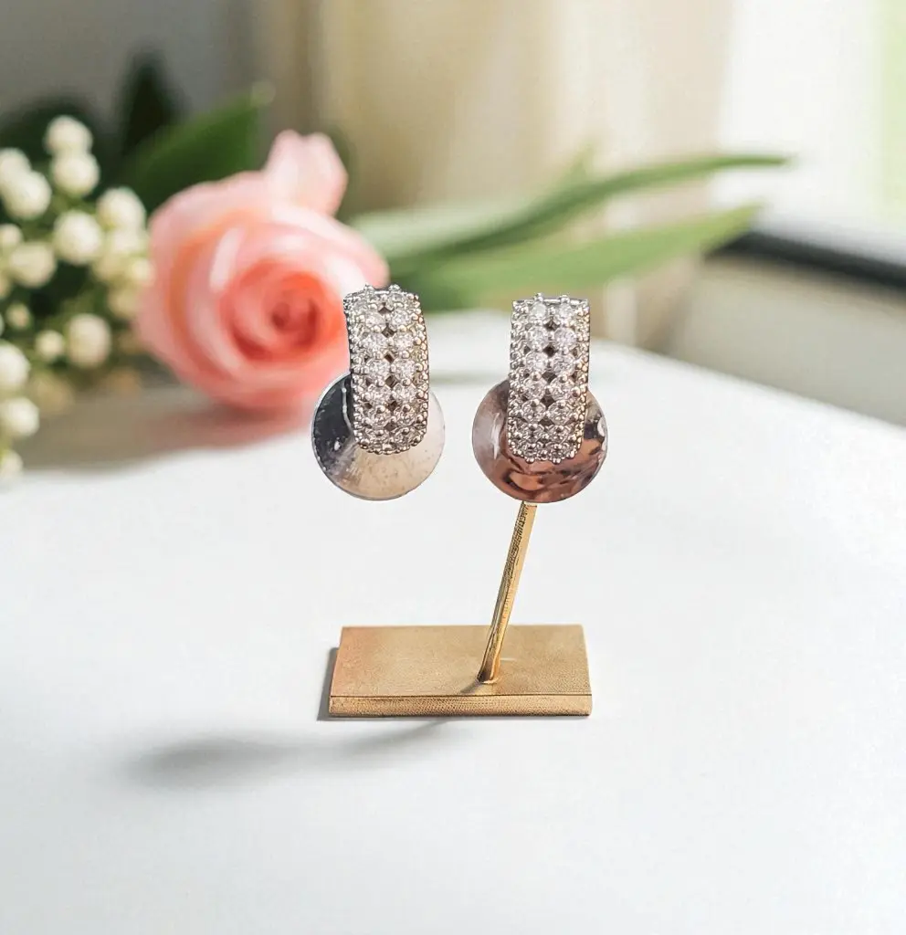 Silver J Type Luxe Studs