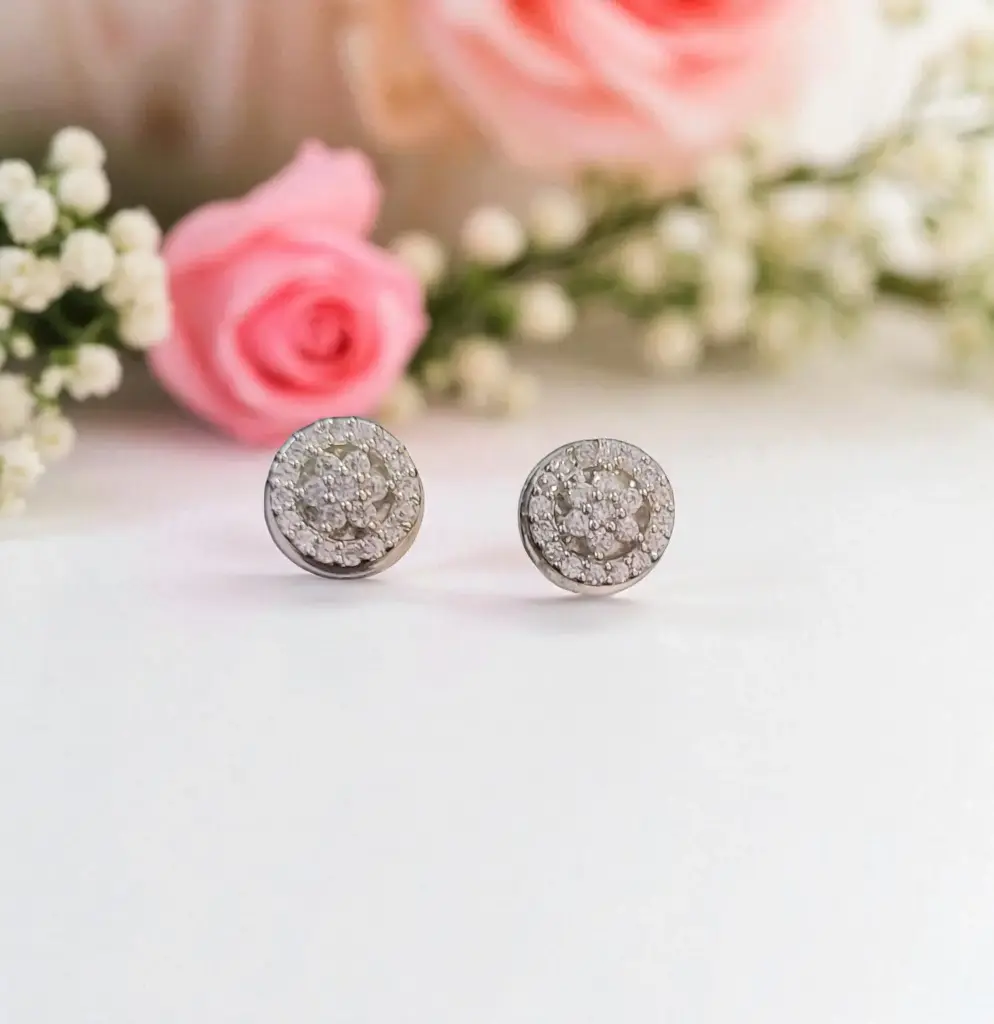 Celeste Spark Round Studs