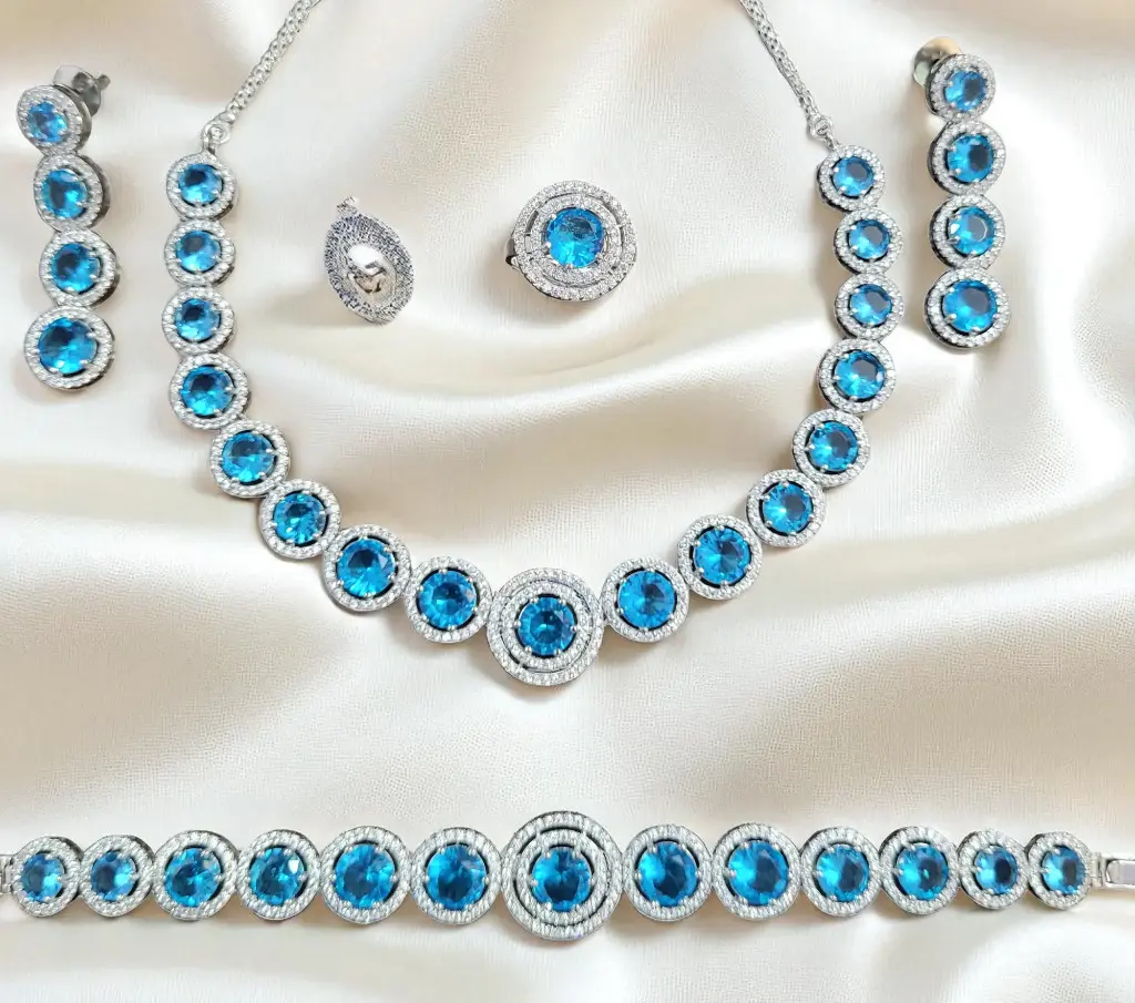 Celestial Sky Bloom – 4-Piece Jewelry Set