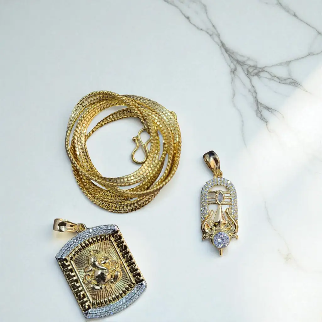 Divya Shakti – Gold Layered Chain with Sacred Pendants