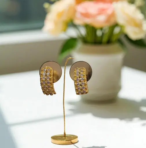 Golden J Type Luxe Studs
